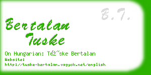 bertalan tuske business card