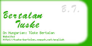 bertalan tuske business card